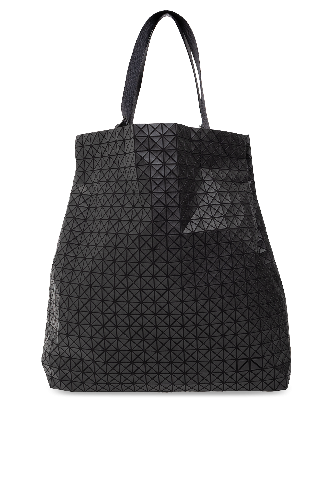 Black Shopper bag with geometrical pattern Bao Bao Issey Miyake